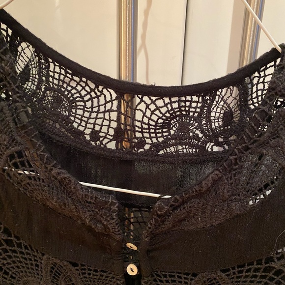 Zara Lace T-Shirt Blouse - Picture 2 of 4